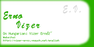 erno vizer business card